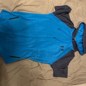 Under armor shirt with hoodie